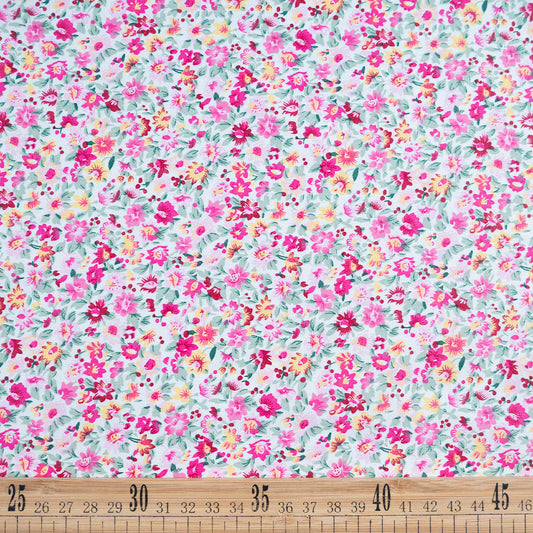 POPLIN DEEP ESTAMPADO BLANCO BRILLANTE FLORAL