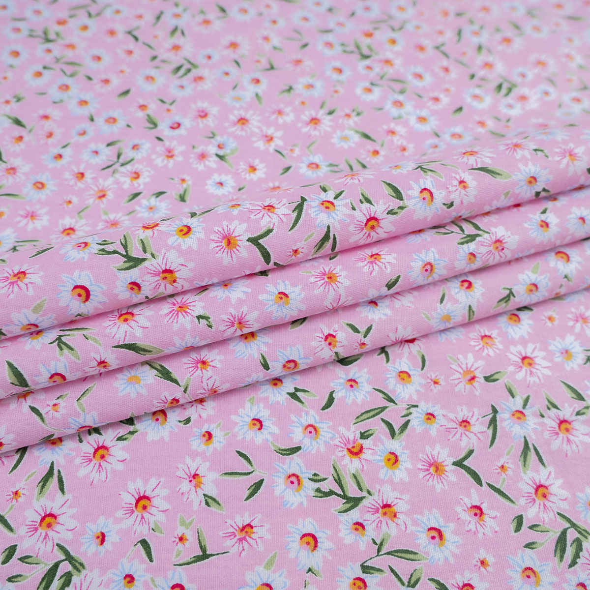 POPLIN DEEP ESTAMPADO ROSA FLOR CLARA MARGARITAS