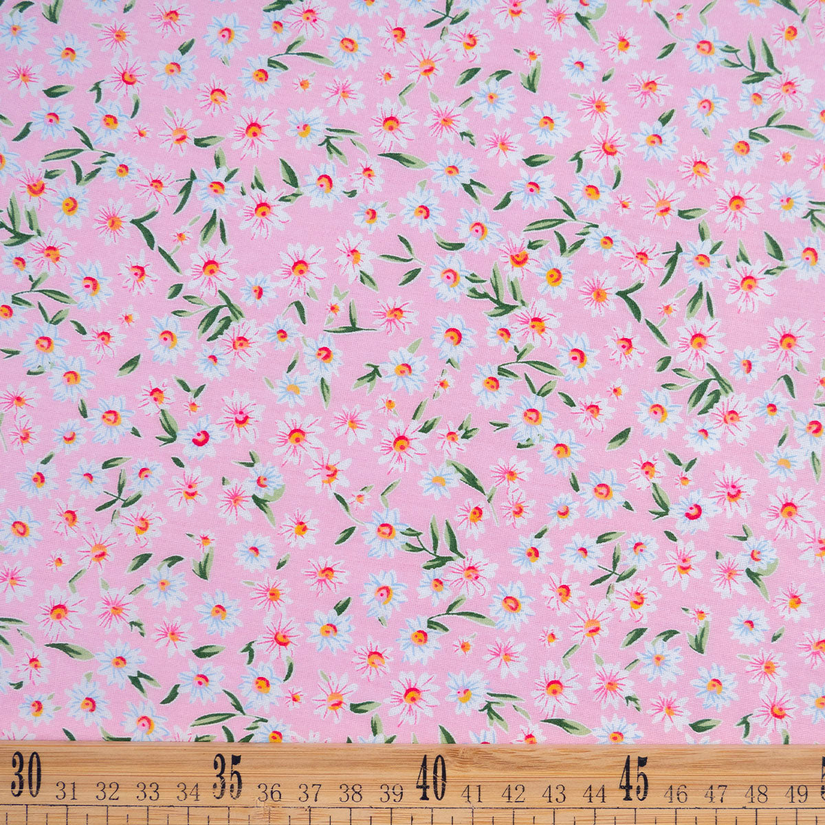 POPLIN DEEP ESTAMPADO ROSA FLOR CLARA MARGARITAS