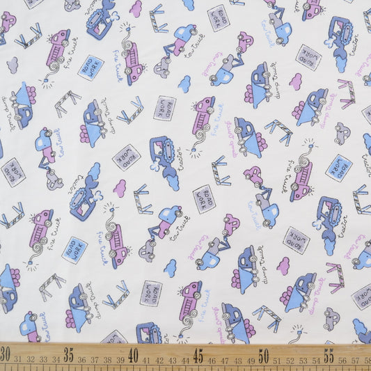 POPLIN DEEP ESTAMPADO BLANCO BRILLANTE AUTOS