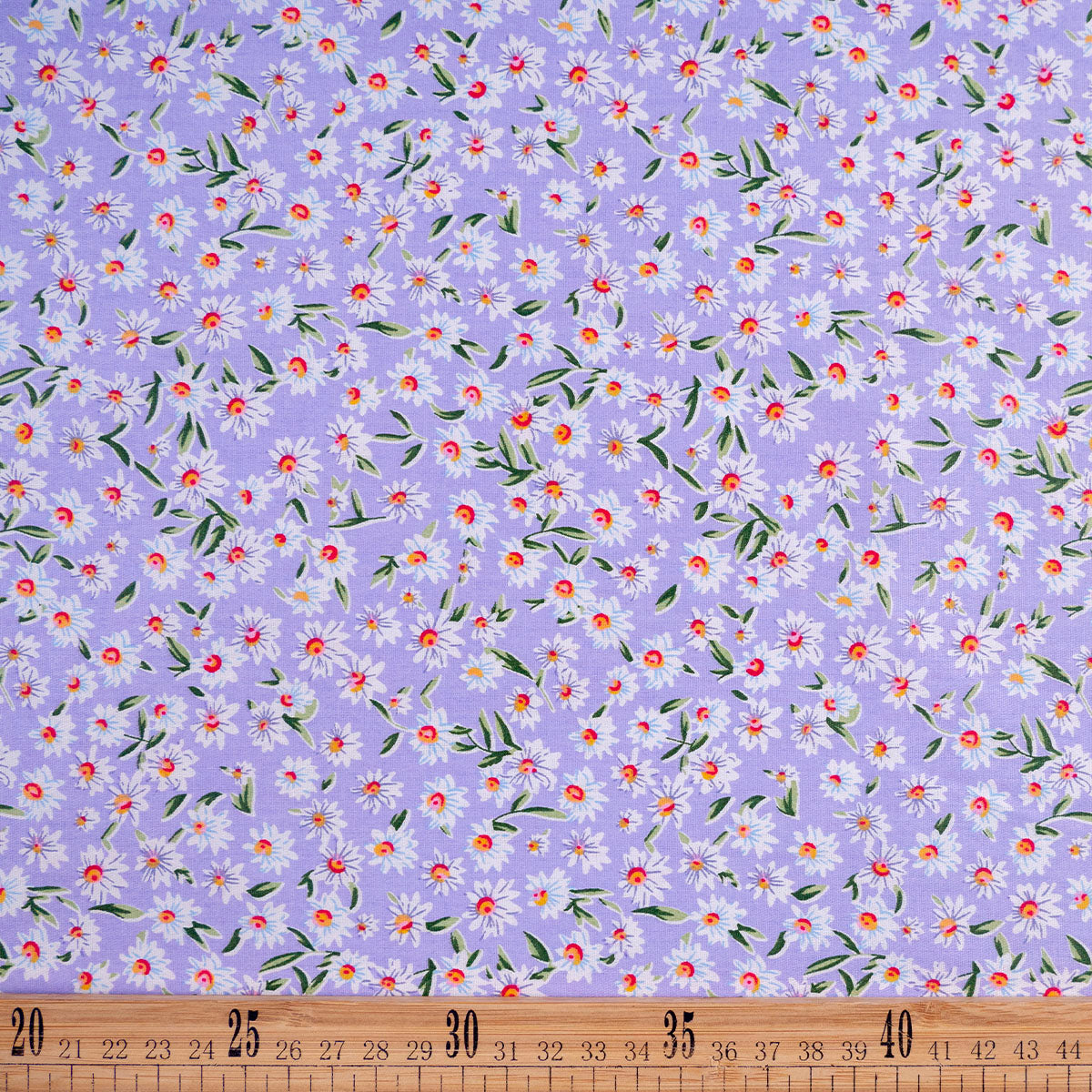 POPLIN DEEP ESTAMPADO LILA PASTEL MARGARITAS