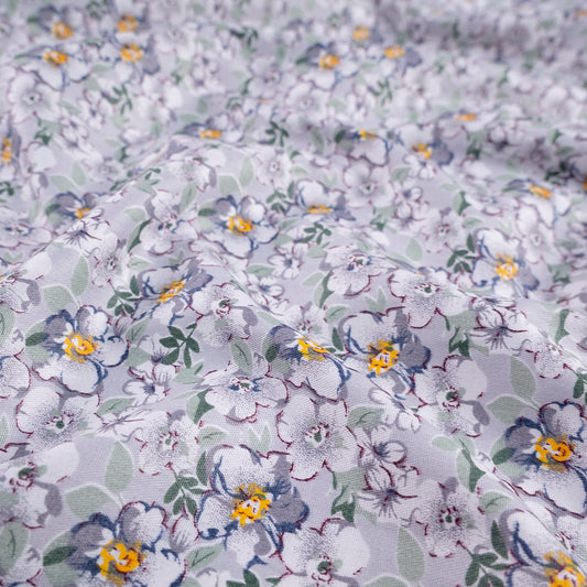 POPLIN DEEP ESTAMPADO GRIS ALLOY FLORAL