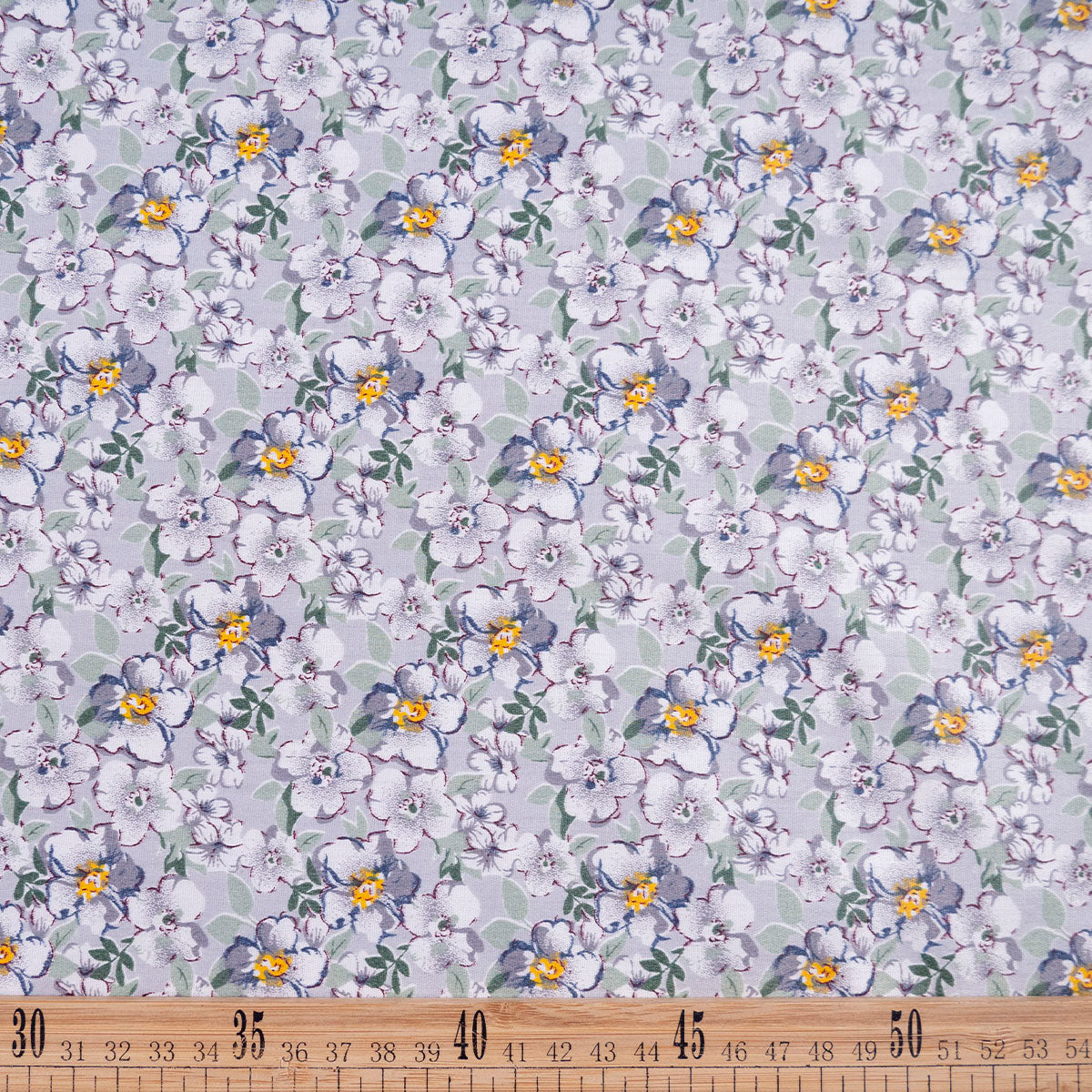 POPLIN DEEP ESTAMPADO GRIS ALLOY FLORAL