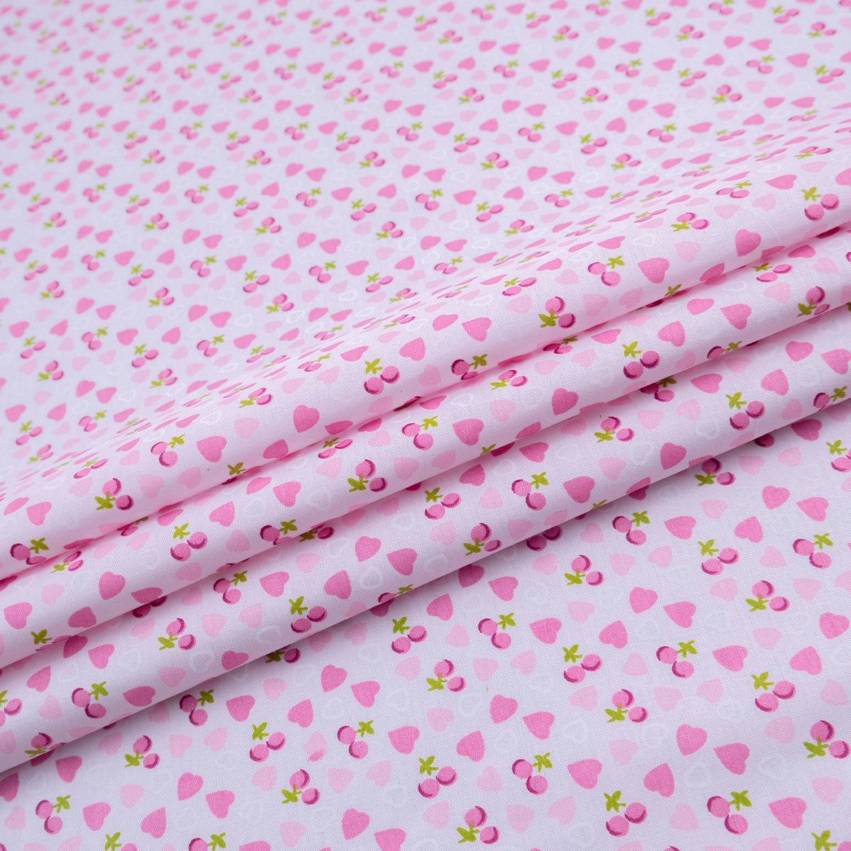 POPLIN DEEP ESTAMPADO ROSA SUAVE CRIOLLA FRUTA Y CORAZONES