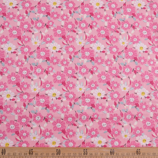 POPLIN DEEP ESTAMPADO ROSA ORQUIDEA FLORAL