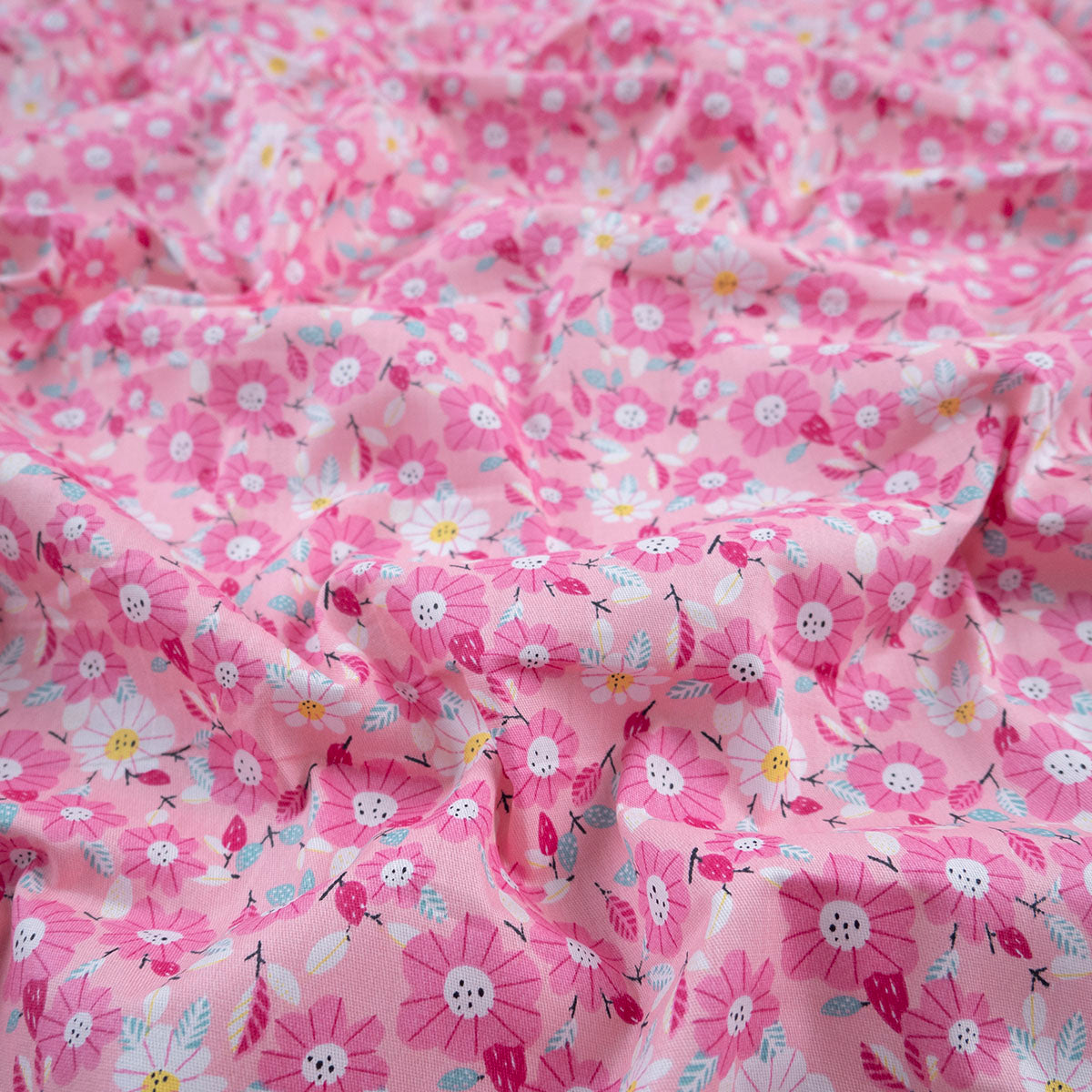 POPLIN DEEP ESTAMPADO ROSA ORQUIDEA FLORAL