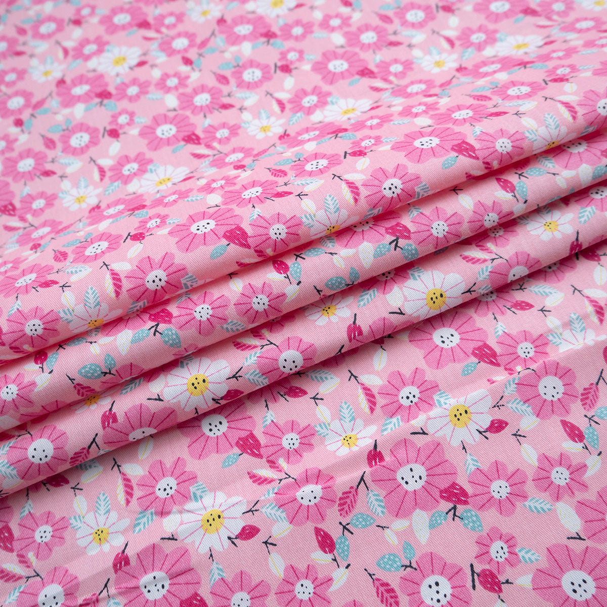 POPLIN DEEP ESTAMPADO ROSA ORQUIDEA FLORAL