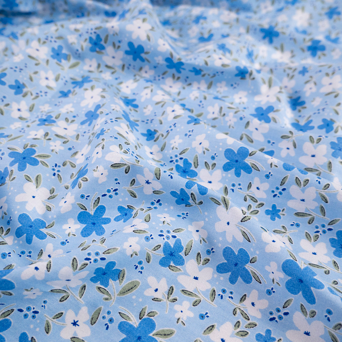 POPLIN DEEP ESTAMPADO CELESTE PETIT FOUR FLORAL