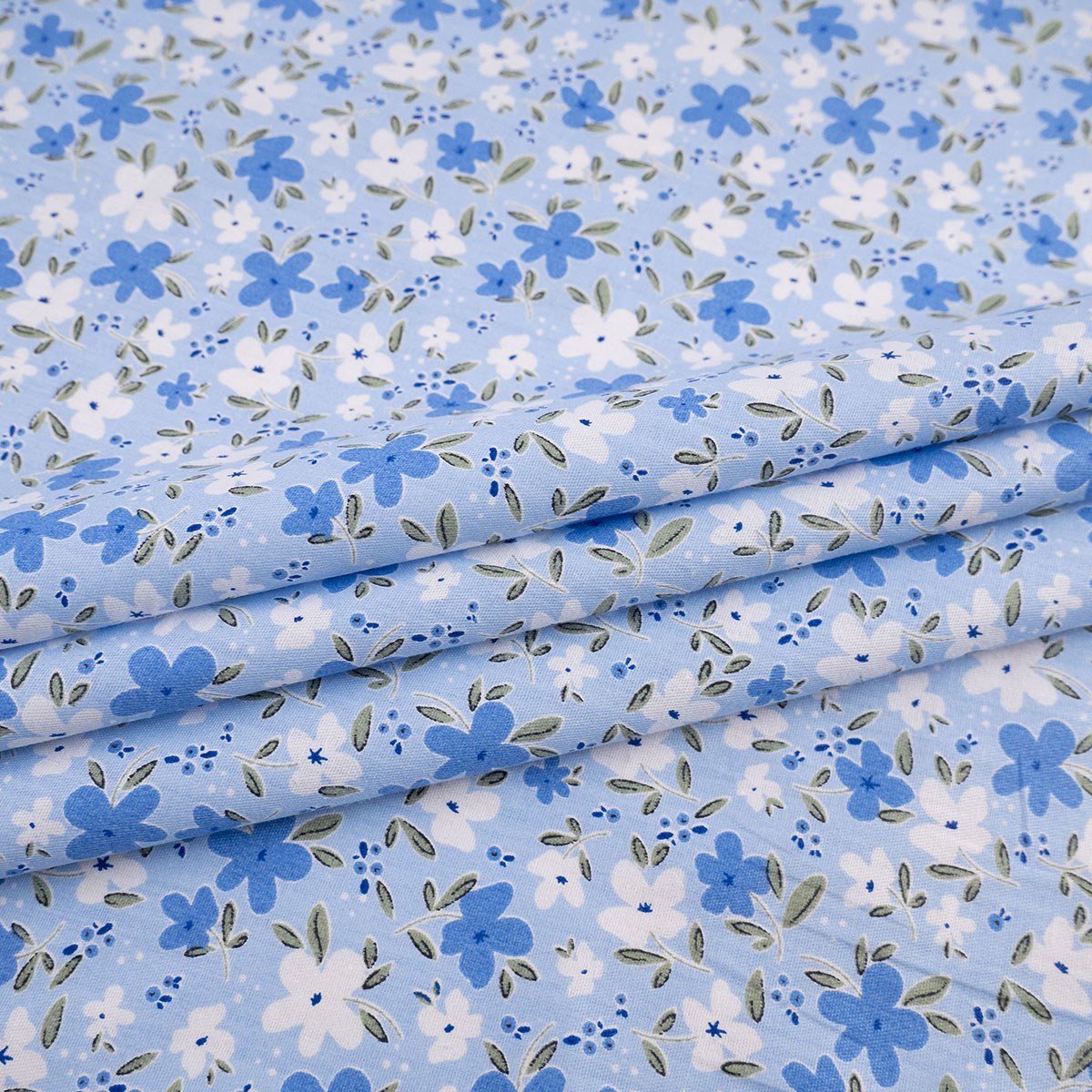 POPLIN DEEP ESTAMPADO CELESTE PETIT FOUR FLORAL