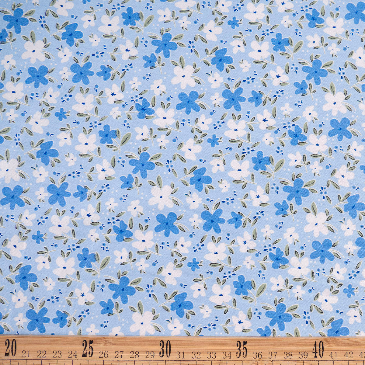 POPLIN DEEP ESTAMPADO CELESTE PETIT FOUR FLORAL