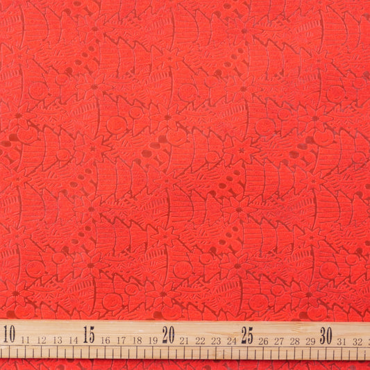 TNT EMBOSS ROJO MARTE ARBOL NAVIDEÑO