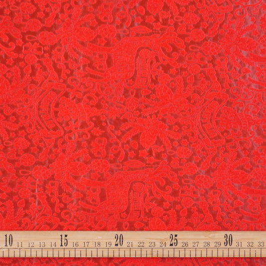 TNT EMBOSS ROJO CARMESI DISEÑO NAVIDEÑO