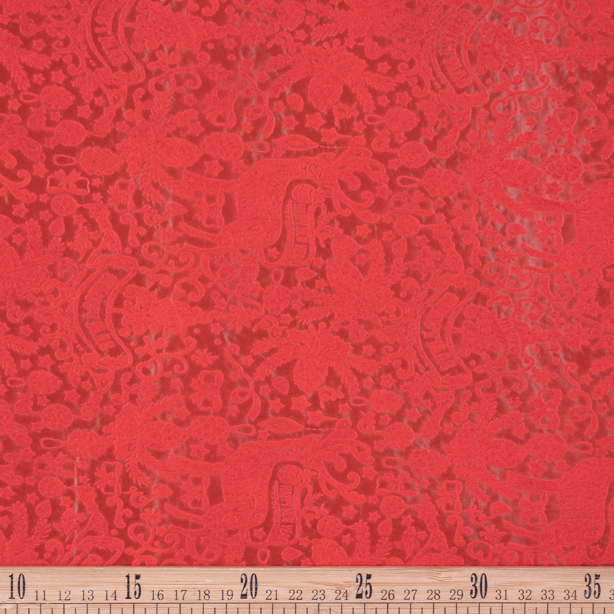 TNT EMBOSS ROJO CARMESI DISEÑO NAVIDEÑO