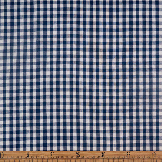 POPLIN CUADRILLE PREMIUM AZUL IRIS OSCURO