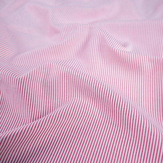 POPLIN PREMIER RAYAS ROJO CARMESI