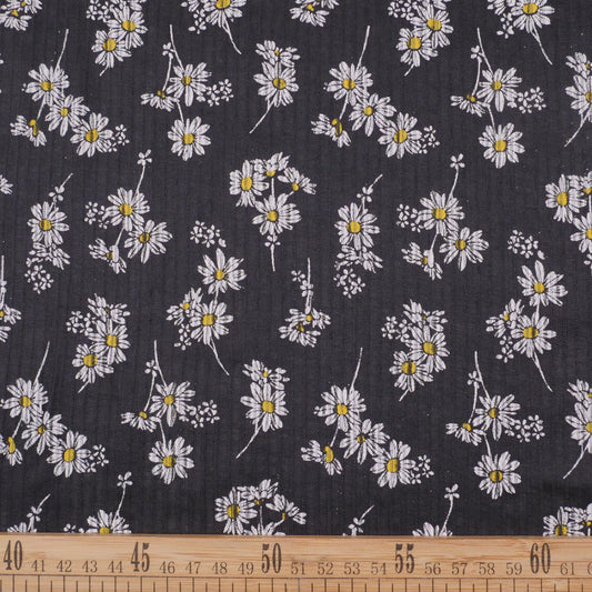 POPLIN CELINA NEGRO METEORITO MARGARITAS