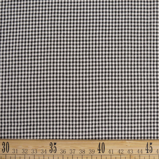 POPLIN CUADRILLE NEGRO METEORITO CUADROS CHICOS