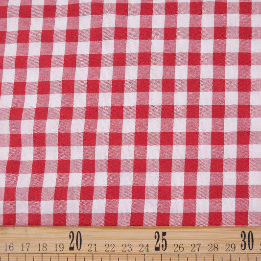 POPLIN CUADRILLE ROJO MARTE