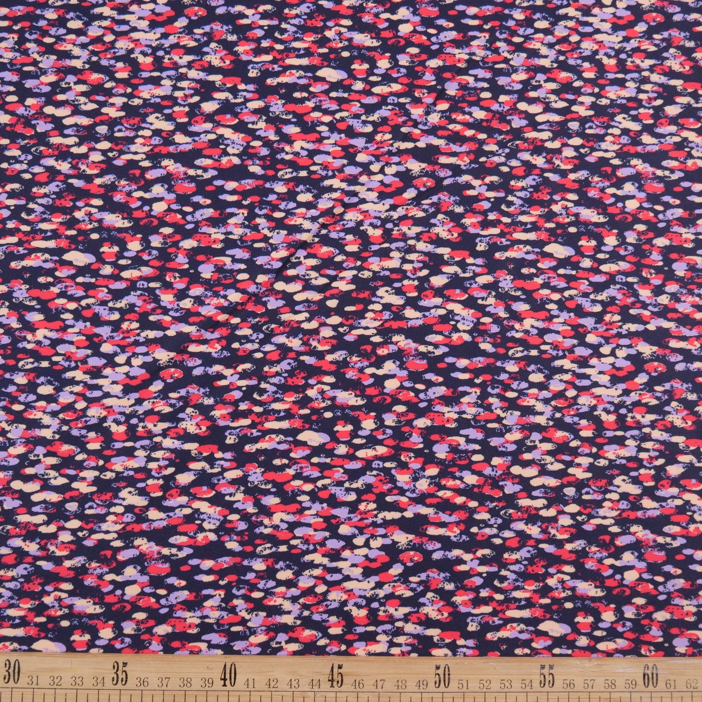 TWILL STRETCH ESTAMPADO AZUL PEACOAT LUNARES MULTICOLOR