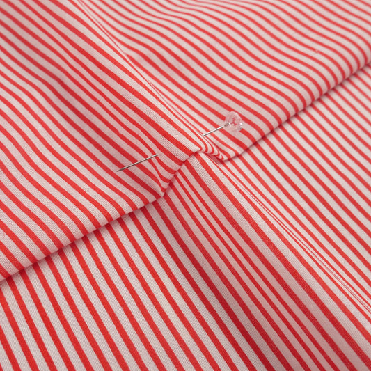 POPLIN RAYAS LOLA ROJO CARMESI