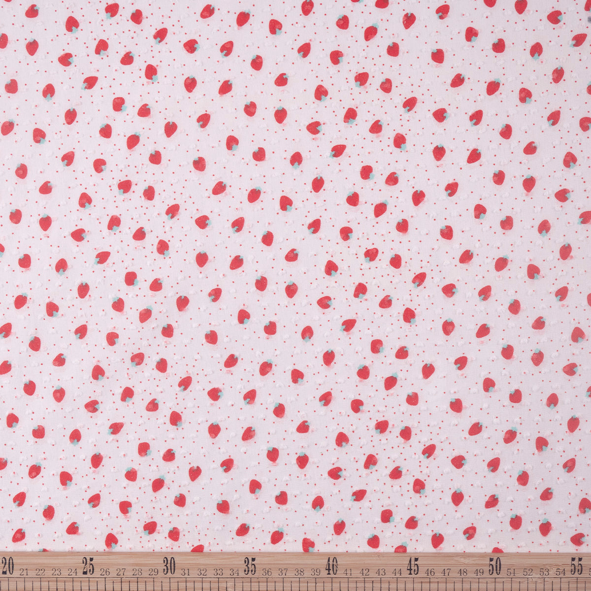 PLUMETI ESTAMPADO BLANCO BRILLANTE FRUTILLAS