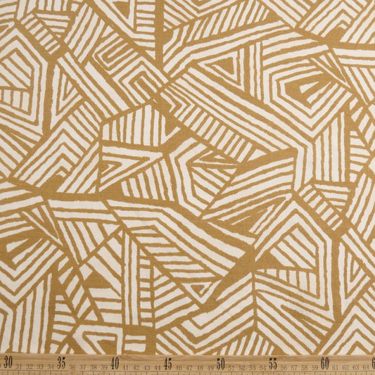 POPELINA RANY ESTAMPADO MARRON TABACO GEOMETRICO