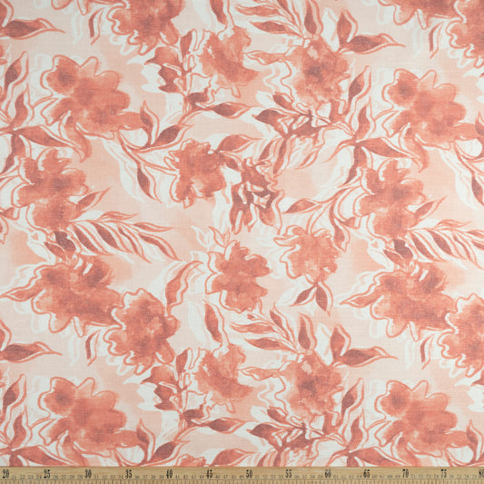 LINO CAIRO ESTAMPADO BLANCO BRILLANTE CON FLORES