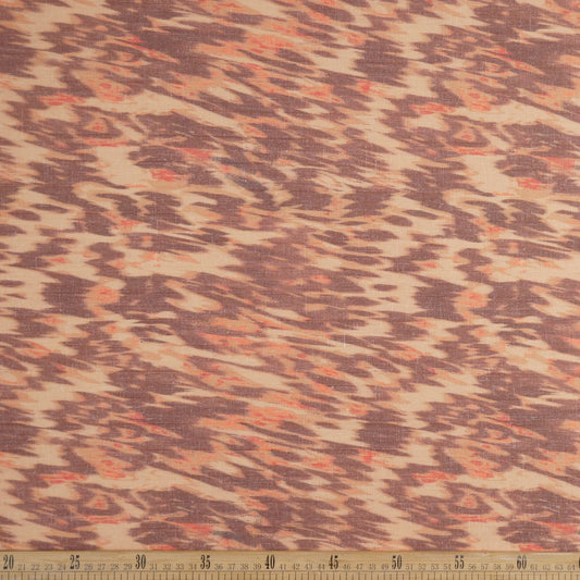 LINO CAIRO ESTAMPADO MARRON AVELLANA ACUARELADO