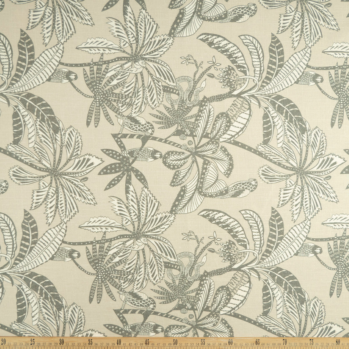 LINO CAIRO ESTAMPADO BEIGE OSTRA CON HOJAS