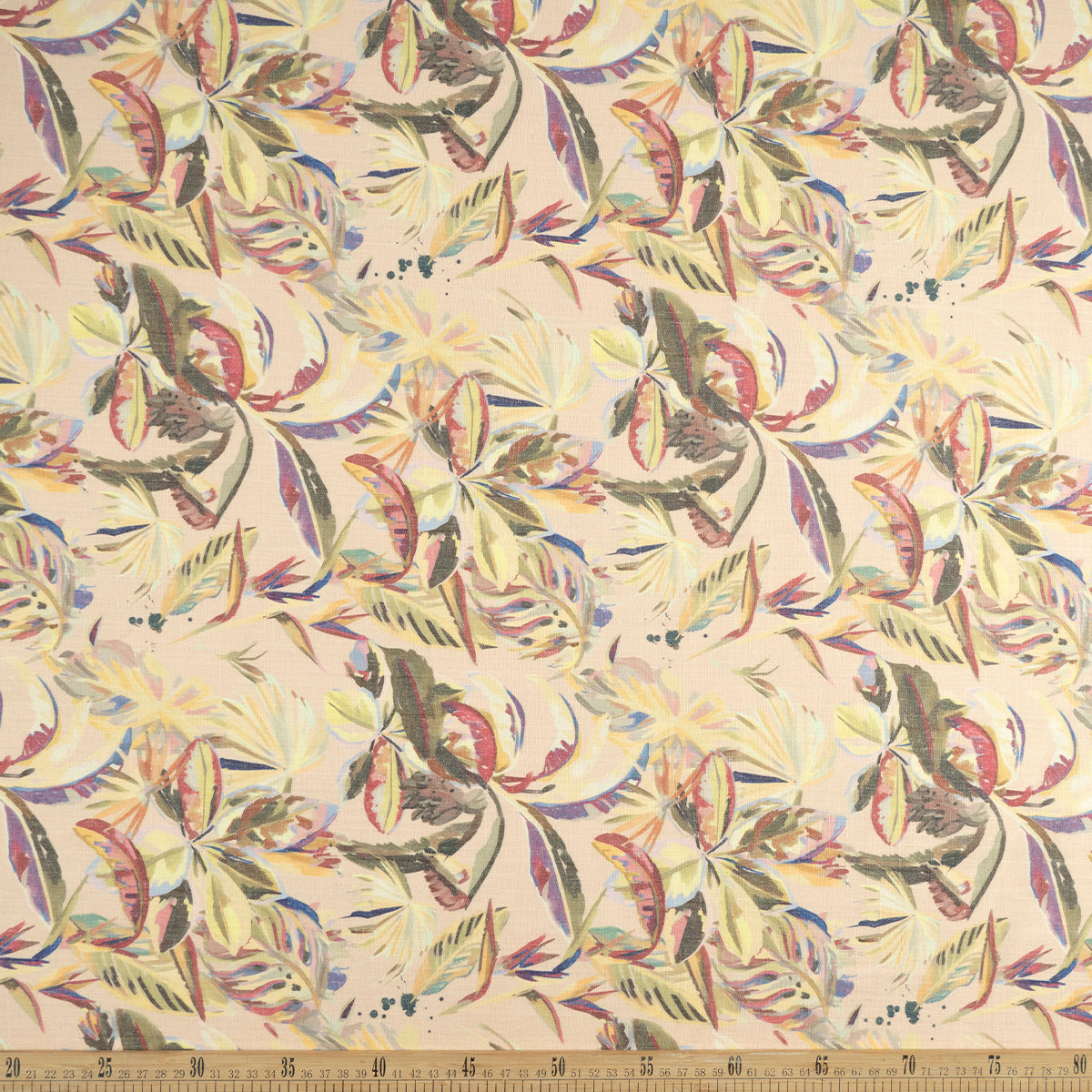 LINO CAIRO ESTAMPADO SALMON CAMARON CON HOJAS