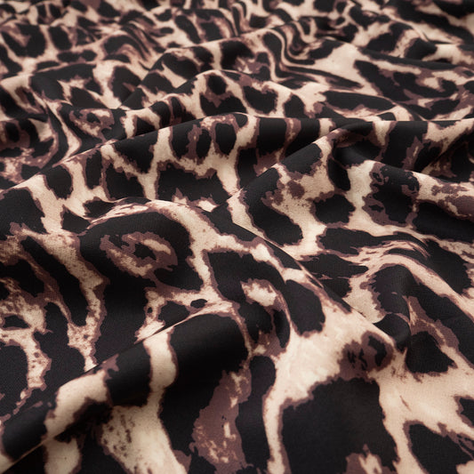 TWILL STRETCH LIGHT ESTAMPADO BEIGE LANA ANIMAL PRINT
