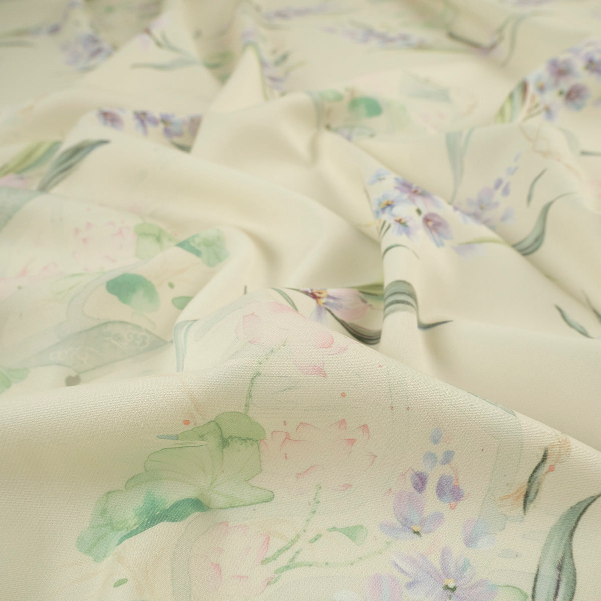 TWILL STRETCH LIGHT ESTAMPADO AMARILLO TIERNO FLORAL