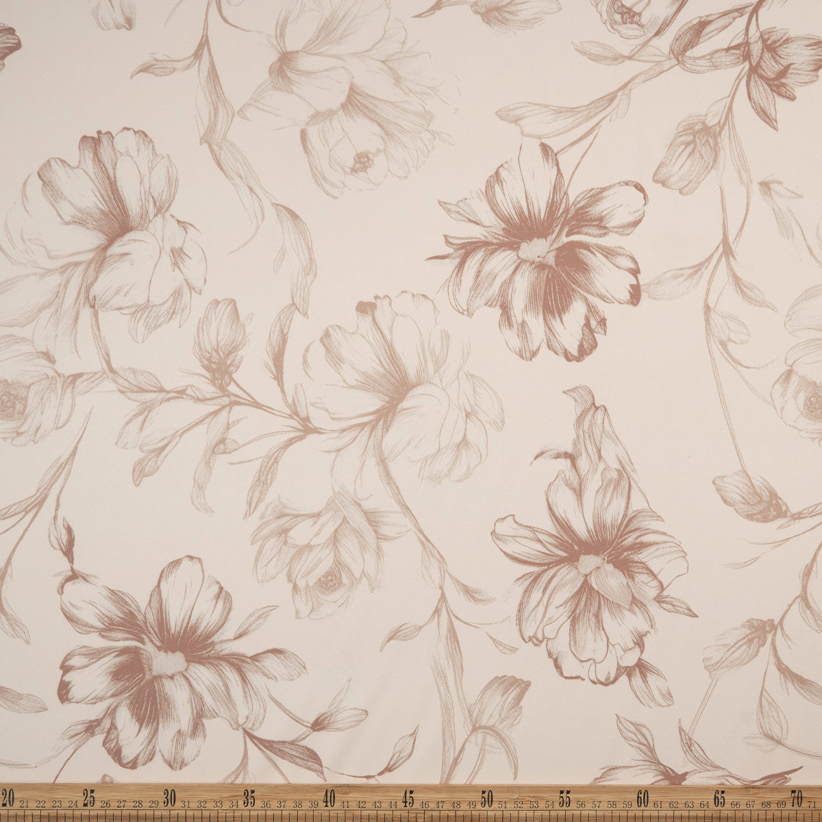 TWILL STRETCH LIGHT ESTAMPADO ROSA EMPOLVADO FLORAL