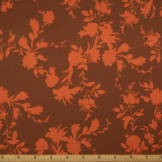 TWILL STRETCH LIGHT ESTAMPADO CHOCOLATE LAB FLORAL
