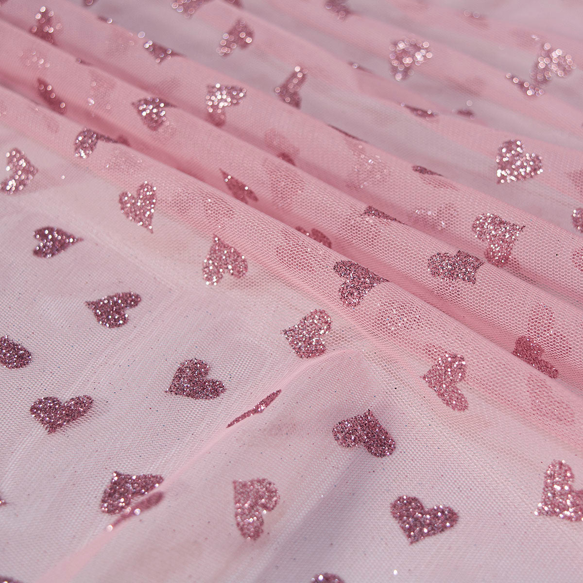 Tul Rosa TUL GLITTER CORAZONES ROSA MISTY – Marijoa Tejidos