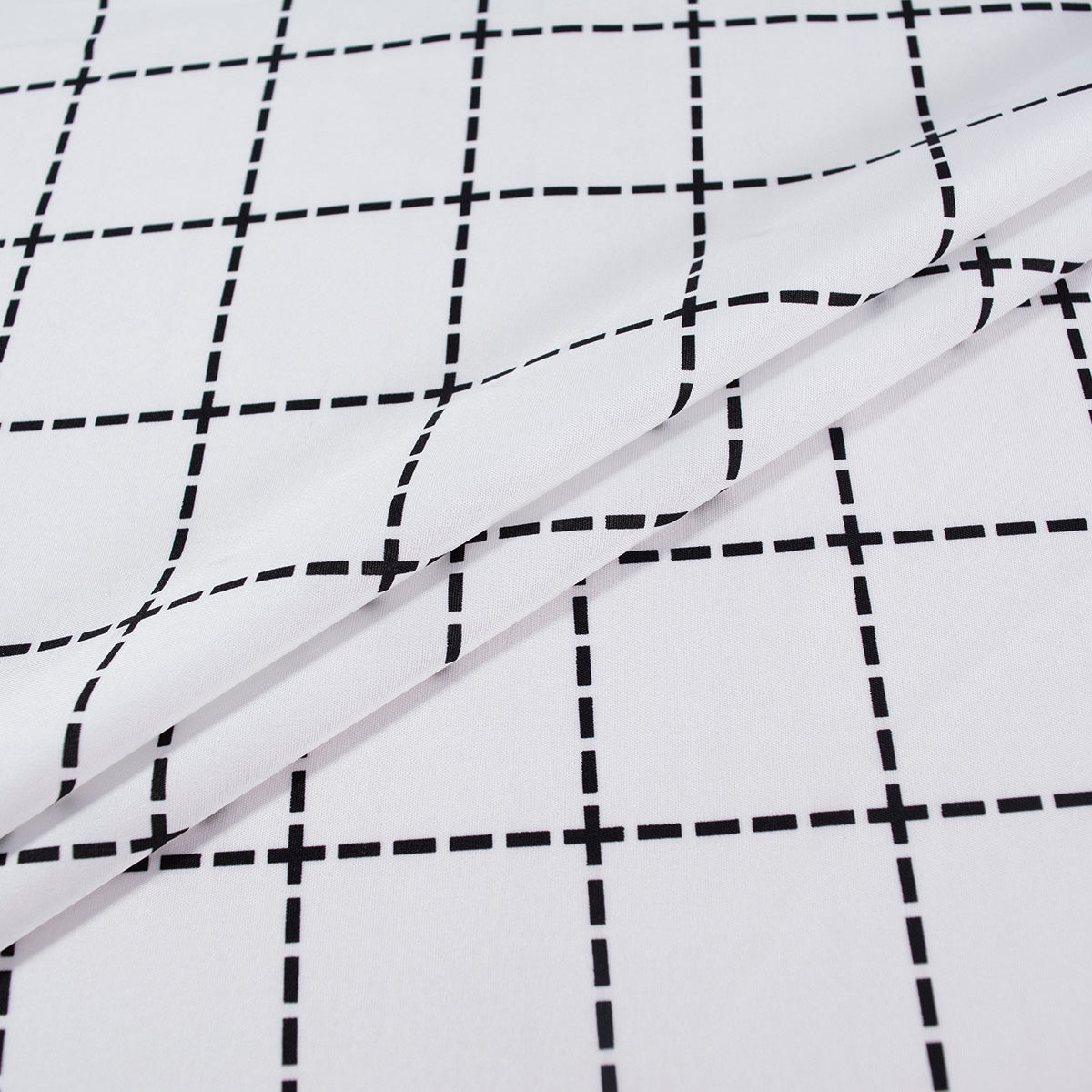 MICRO FOURWAY ESTAMPADO BLANCO BRILLANTE A CUADROS – Marijoa Tejidos